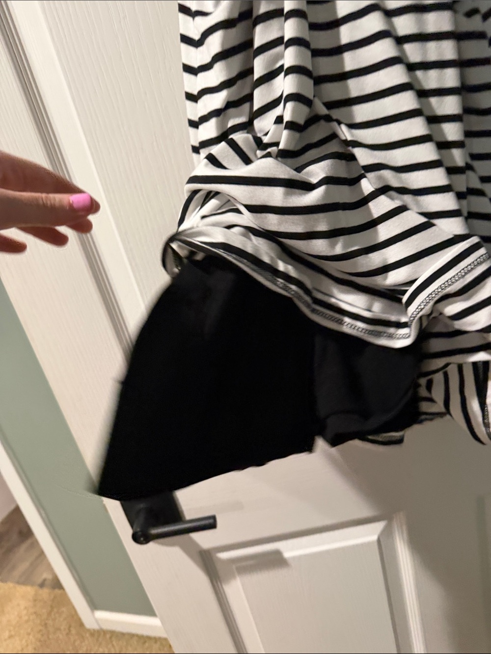 As revival Striped Black & White Tank Dress with shorts built in - Picture 5 of 5